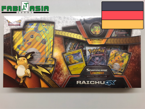 Pokémon Schimmernde Legenden Raichu GX Kollektion Box Deutsch
