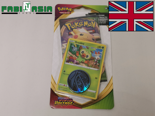Pokémon SWSH04 Vivid Voltage Grookey Blister English