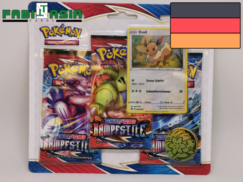 Pokémon SWSH05 Battle Styles 3-Pack Blister Eevee German
